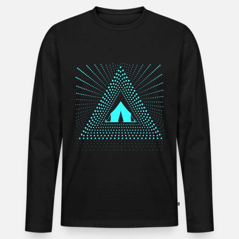 Zelt Zelten - Männer Premium Bio Langarmshirt - Schwarz