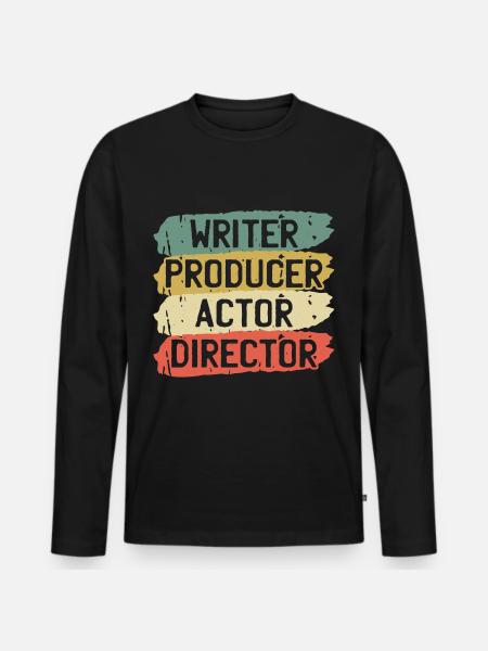 Film Director - Men's Premium Organic Long Sleeve Shirt - black