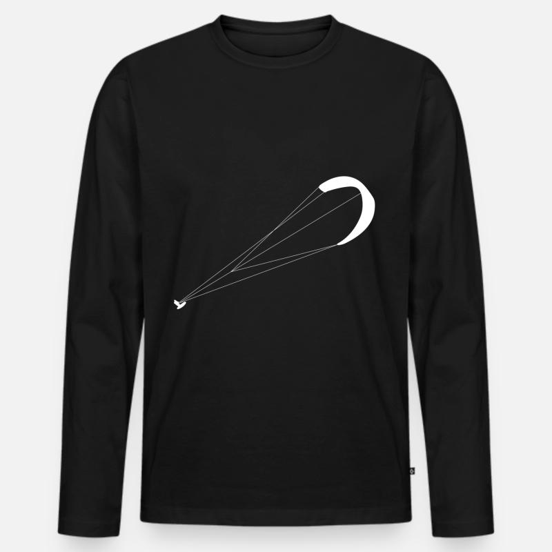 Kite Surfing - Männer Premium Bio Langarmshirt - Schwarz