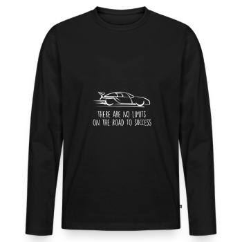 Car speed car love - Men's Premium Organic Long Sleeve Shirt - black - Front - Nico (187cm)