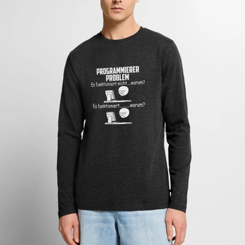 Programmieren Coding Computer Informatik Geek Männer Premium Bio Langarmshirt
