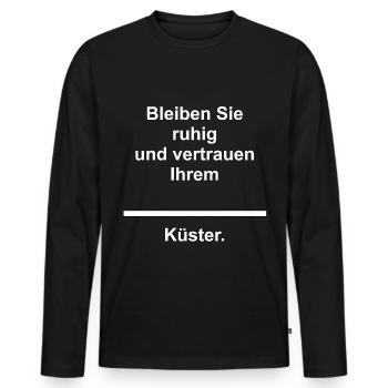 Faites confiance à vos cadeaux de profession - T-shirt manches longues Premium bio Homme - noir - Devant - Nico (187cm)