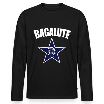 Bagalute North German Gangster Hamburg Harbor Shirt - Men's Premium Organic Long Sleeve Shirt - black - Front - Nico (187cm)