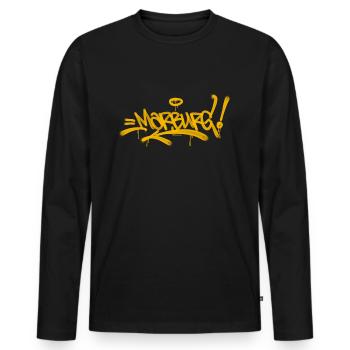 Marburg Graffiti T Shirt - T-shirt manches longues Premium bio Homme - noir - Devant - Nico (187cm)