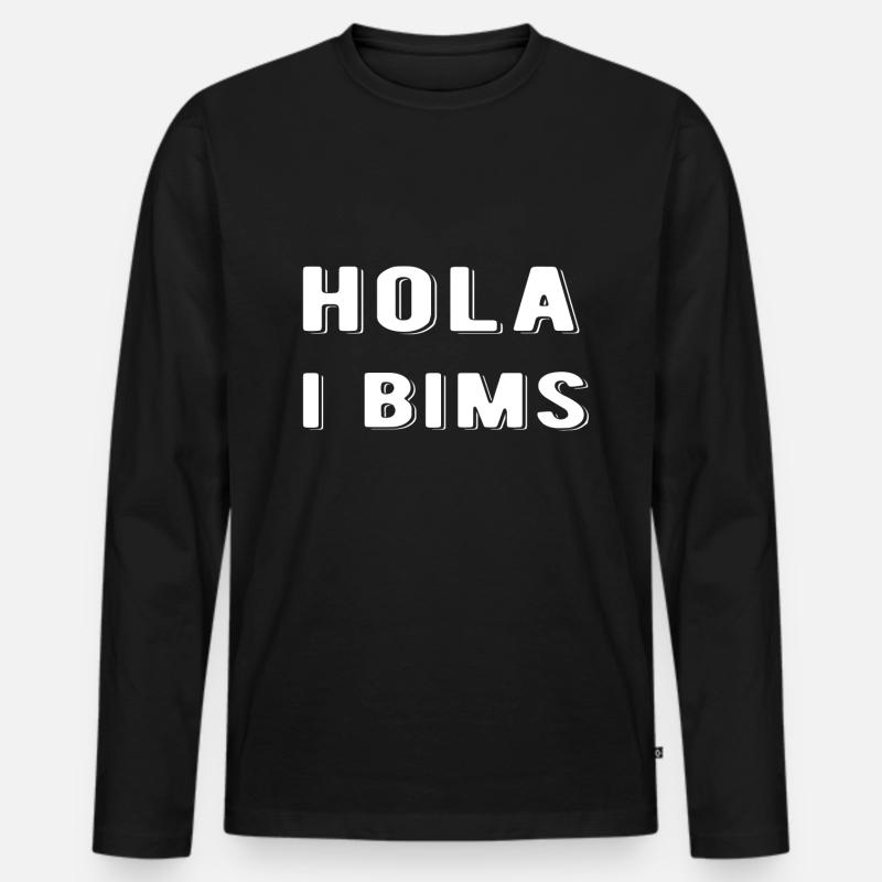 I Bims - Männer Premium Bio Langarmshirt - Schwarz