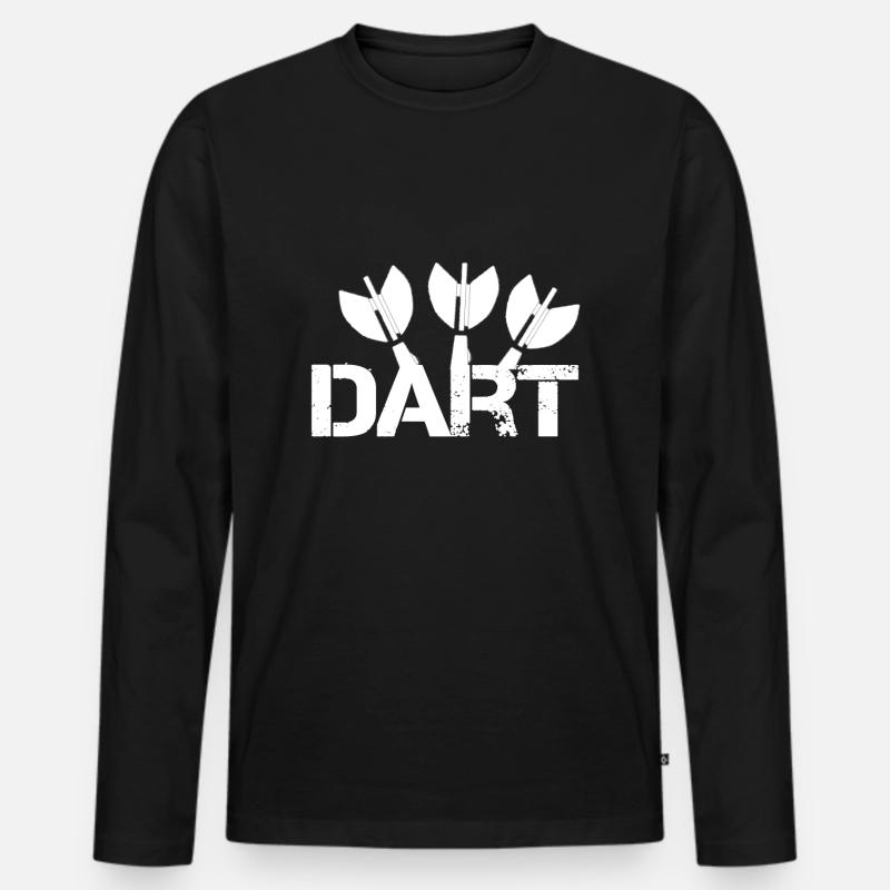 Dartpfeil - Männer Premium Bio Langarmshirt - Schwarz
