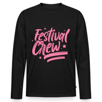 Festival Team Music Festival-goers Festivals - Men's Premium Organic Long Sleeve Shirt - black - Front - Nico (187cm)