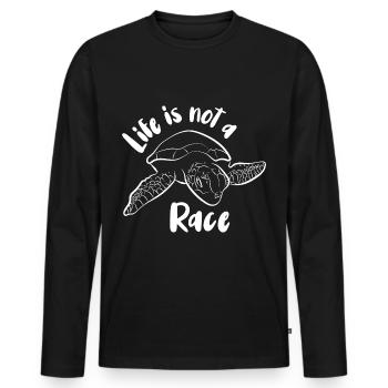 Turtle Turtle - Men's Premium Organic Long Sleeve Shirt - black - Front - Nico (187cm)