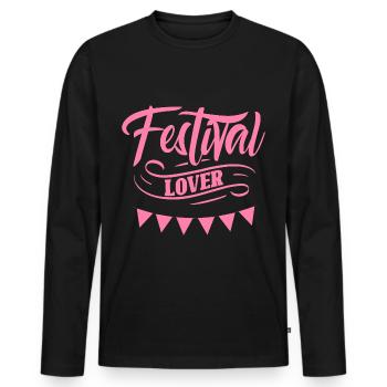 Festival lovers Festival-goers Festivals Music - Men's Premium Organic Long Sleeve Shirt - black - Front - Nico (187cm)