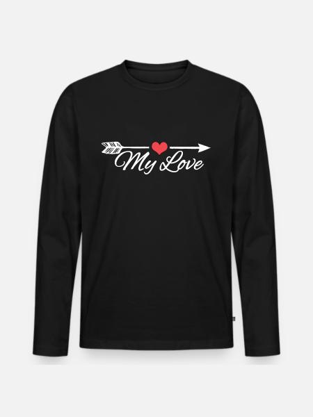 My Love T-Shirt - T-shirt manches longues Premium bio Homme - noir