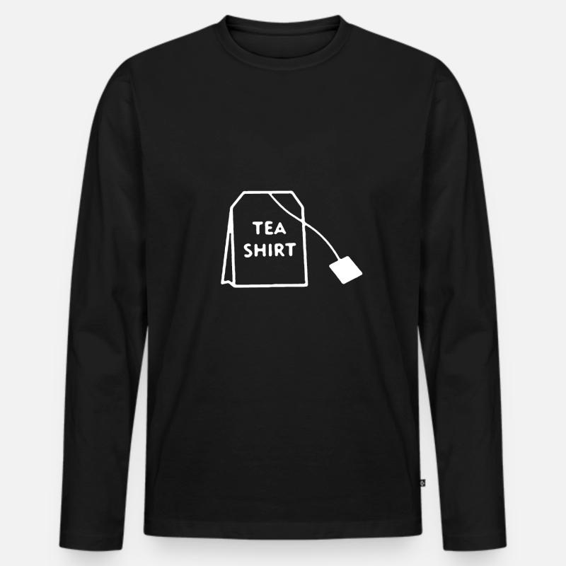 Tea Shirt - Männer Premium Bio Langarmshirt - Schwarz