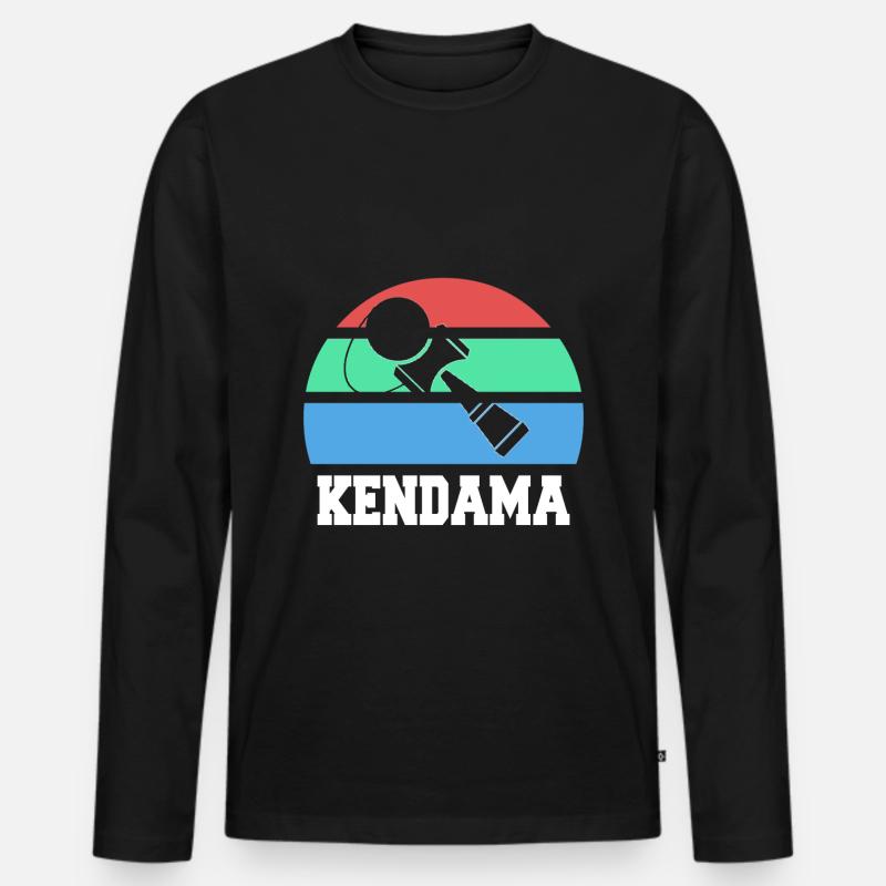 Kendama - Männer Premium Bio Langarmshirt - Schwarz