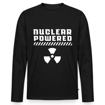 Énergie nucléaire Nucléaire Nucléaire Énergie propre - T-shirt manches longues Premium bio Homme - noir - Devant - Nico (187cm)
