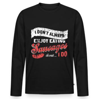 Sausage sausage - Men's Premium Organic Long Sleeve Shirt - black - Front - Nico (187cm)