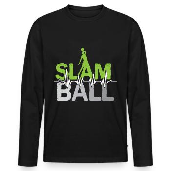 Slam Ball Slamball Basketball Basketballer Sport - Men's Premium Organic Long Sleeve Shirt - black - Front - Nico (187cm)