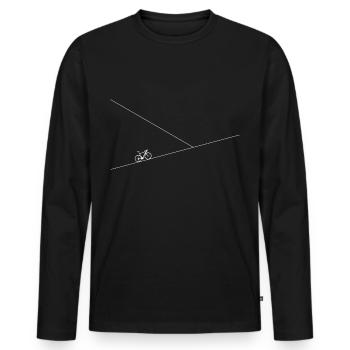 Vélo de course sur les montagnes graphiques - T-shirt manches longues Premium bio Homme - noir - Devant - Nico (187cm)