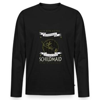 Geschenk Viking Walhalla Wikinger göttervater - Männer Premium Bio Langarmshirt - Schwarz - Vorne - Nico (187cm)