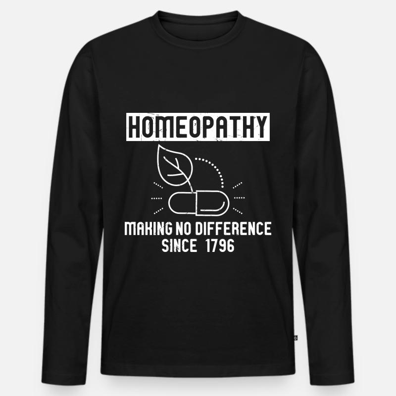 Homeopathy Making No Difference - Men's Premium Organic Long Sleeve Shirt - black