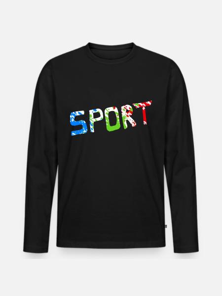 Sport - Maglia a manica lunga ecologica premium da uomo - nero