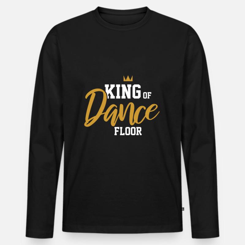 King of Dance Floor - Männer Premium Bio Langarmshirt - Schwarz