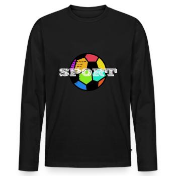 Sport - Men's Premium Organic Long Sleeve Shirt - black - Front - Nico (187cm)