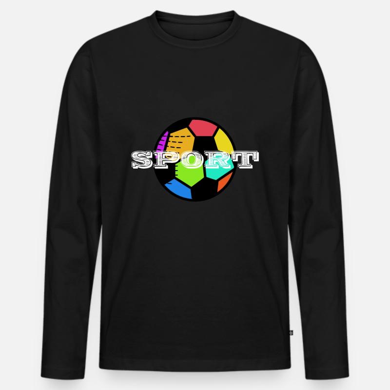 Sport - Männer Premium Bio Langarmshirt - Schwarz