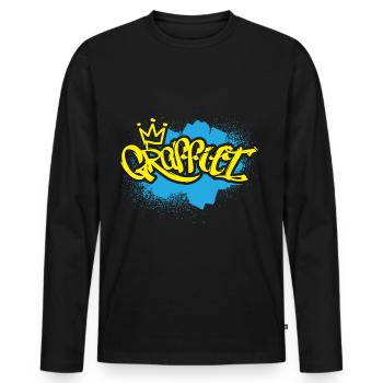 Grafitti Child Sprayer - Men's Premium Organic Long Sleeve Shirt - black - Front - Nico (187cm)