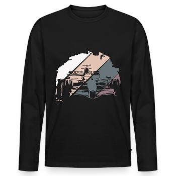 Open Wheel Racing Race Racer - T-shirt manches longues Premium bio Homme - noir - Devant - Nico (187cm)