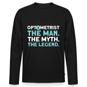 Ophthalmologist Optometry Optician Optician Optician Optician - Men's Premium Organic Long Sleeve Shirt - black - Front - Nico (187cm)