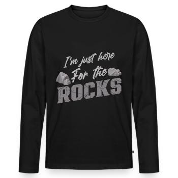Geology Student Geologist Geology Student - Men's Premium Organic Long Sleeve Shirt - black - Front - Nico (187cm)