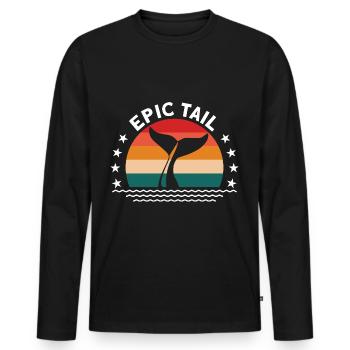 Whale Watching Whale Watching Whales Orca Blue Whale - Men's Premium Organic Long Sleeve Shirt - black - Front - Nico (187cm)