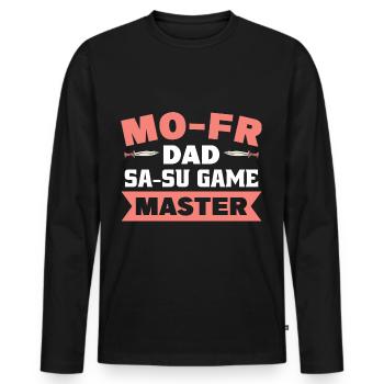 LARP live-action role-playing game - Men's Premium Organic Long Sleeve Shirt - black - Front - Nico (187cm)