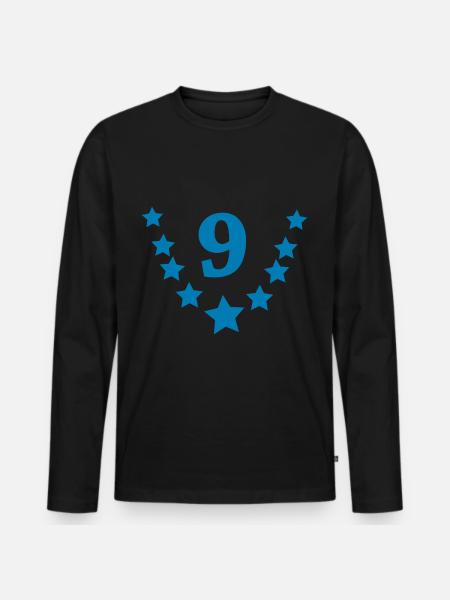 9 years - Men's Premium Organic Long Sleeve Shirt - black