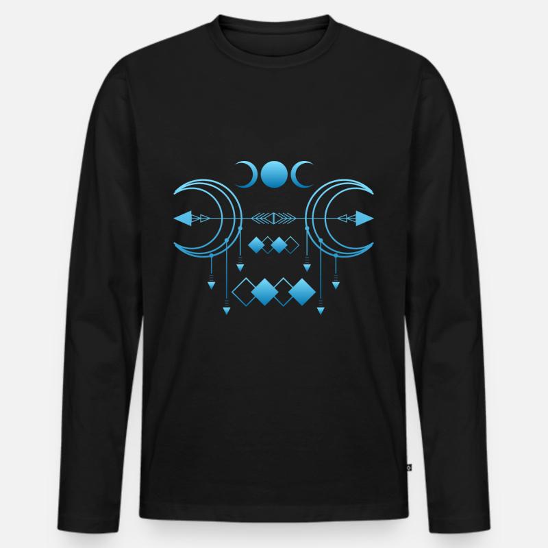 Zeichen Symbolik - Männer Premium Bio Langarmshirt - Schwarz