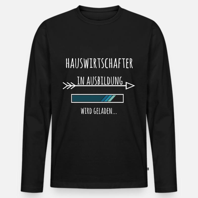 Hauswirtschafter Ausbildung Beruf Geschenk - Männer Premium Bio Langarmshirt - Schwarz