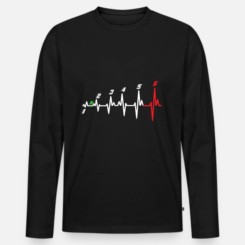 Motorrad - Männer Premium Bio Langarmshirt - Schwarz