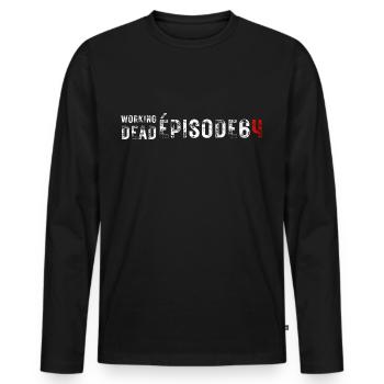 Demonstration zur Rentenreform - Männer Premium Bio Langarmshirt - Schwarz - Vorne - Nico (187cm)