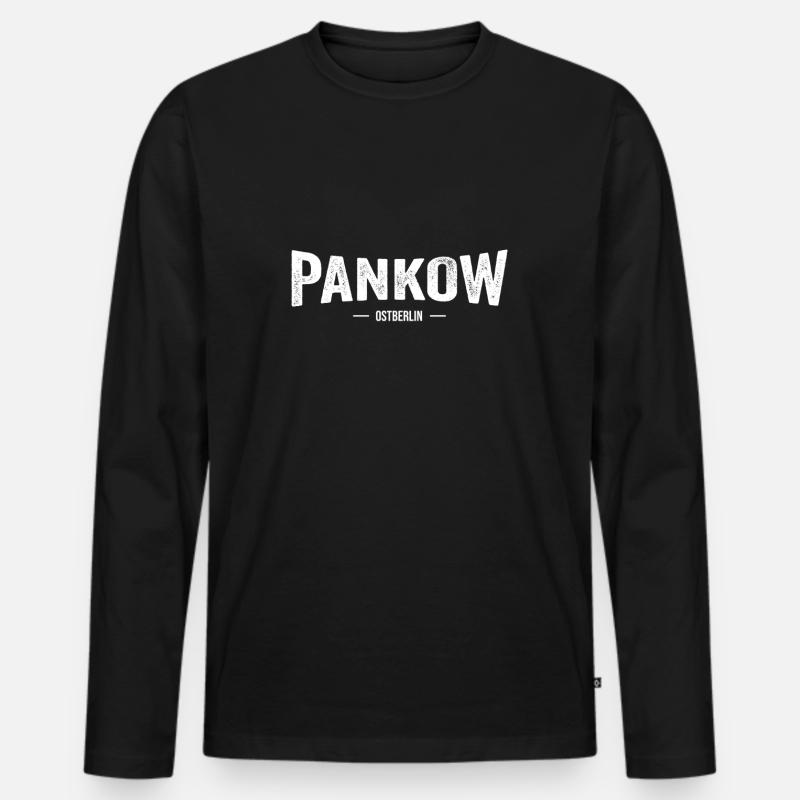 Pankow Ostberlin - Männer Premium Bio Langarmshirt - Schwarz