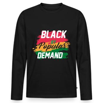 Black History Month Black History - Men's Premium Organic Long Sleeve Shirt - black - Front - Nico (187cm)