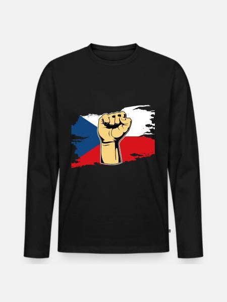 Faust République tchèque - T-shirt manches longues Premium bio Homme - noir