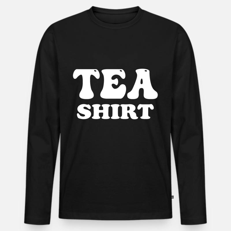 Tee-Hemd - Männer Premium Bio Langarmshirt - Schwarz