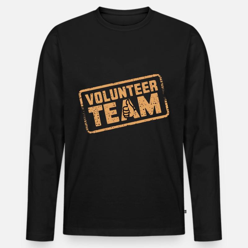 Volunteer Team 17 - Männer Premium Bio Langarmshirt - Schwarz