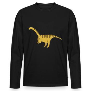 Dinosaur herbivores - Men's Premium Organic Long Sleeve Shirt - black - Front - Nico (187cm)