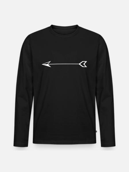 Arrow - Men's Premium Organic Long Sleeve Shirt - black