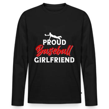 Baseball Spieler Baseball Spielerin Baseball Team - Männer Premium Bio Langarmshirt - Schwarz - Vorne - Nico (187cm)