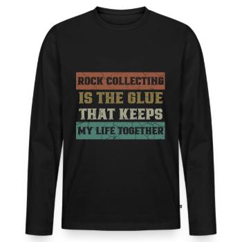 Geology Student Geologist Geology Student - Men's Premium Organic Long Sleeve Shirt - black - Front - Nico (187cm)