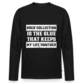 Geology Student Geologist Geology Student - Men's Premium Organic Long Sleeve Shirt - black - Front - Nico (187cm)