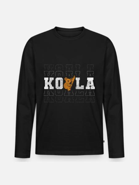 Koalabären Wald Artenschutz Tierschutz - Männer Premium Bio Langarmshirt - Schwarz