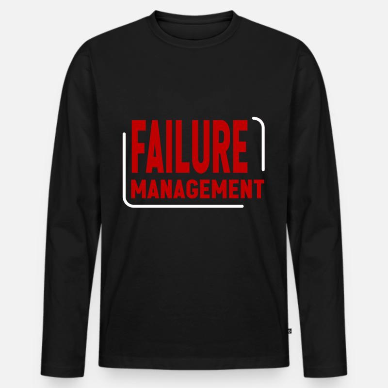Failure Management 2 - Männer Premium Bio Langarmshirt - Schwarz