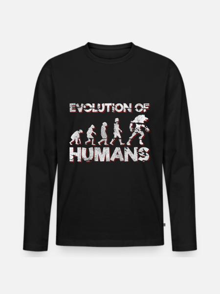 Monster Figure Cute - Men's Premium Organic Long Sleeve Shirt - black